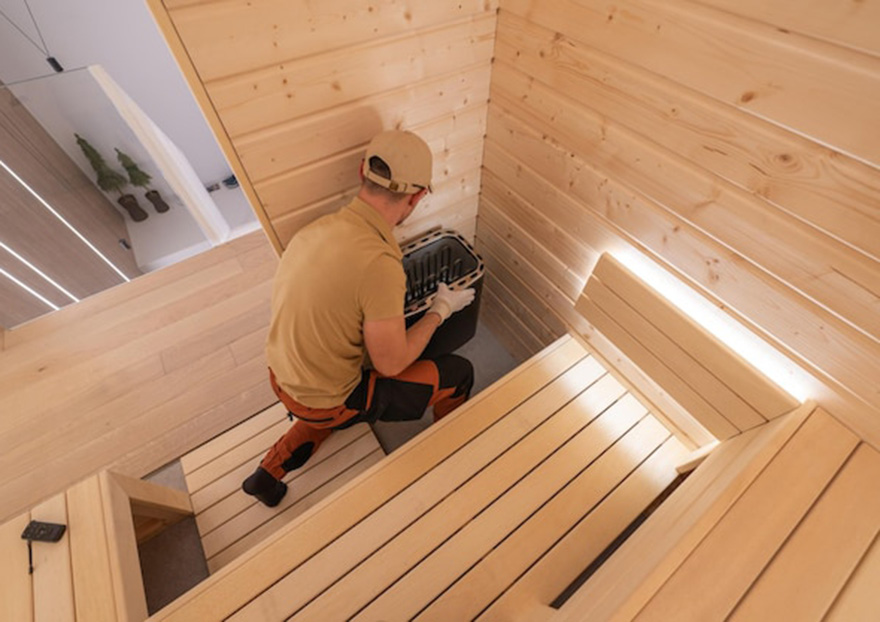 Монтаж банной печи