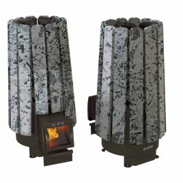 Дровяная банная печь GrillD Cometa 180 Vega Long Stone, серпентинит