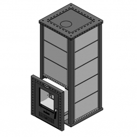 Дровяная печь для бани Klover KLV RT 50 RV