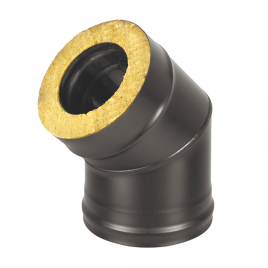 Сэндвич-колено Везувий BLACK (AISI 430/0,8мм) 45* 2 секции д.200х300