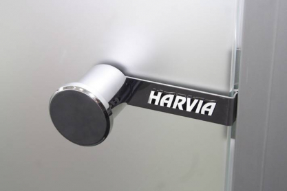 Двери Harvia ALU, стекло серое, коробка алюминий