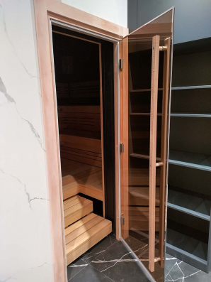 Стеклянные двери DoorWood Престиж, стекло бронза, коробка ольха